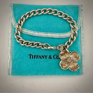 Tiffany & Co. Sterling Silver Dogwood Charm Bracelet
